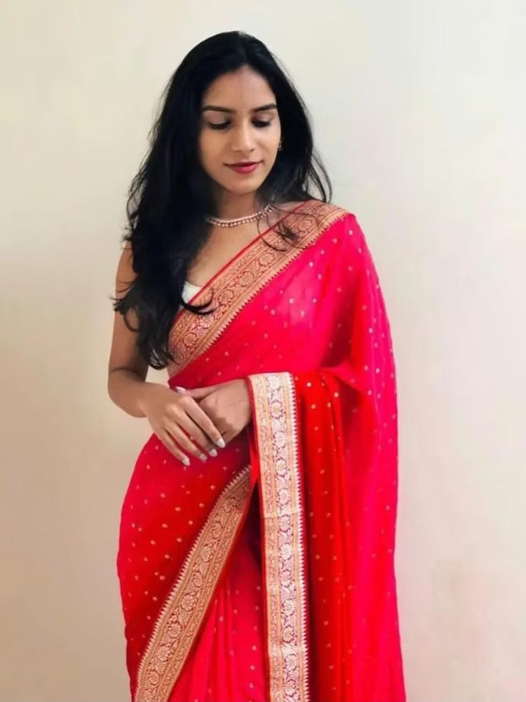Double Shaded Georgette Saree