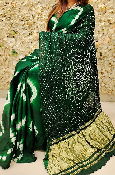 Modal Silk Tie Dye Leheriya Print Saree