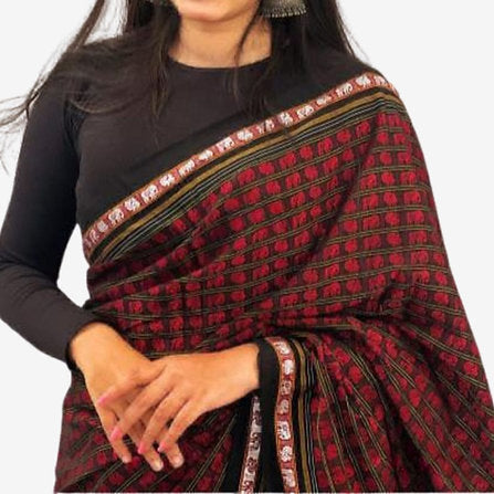 Traditional Culture Border Khan Saree