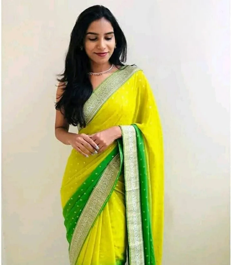 Double Shaded Georgette Saree