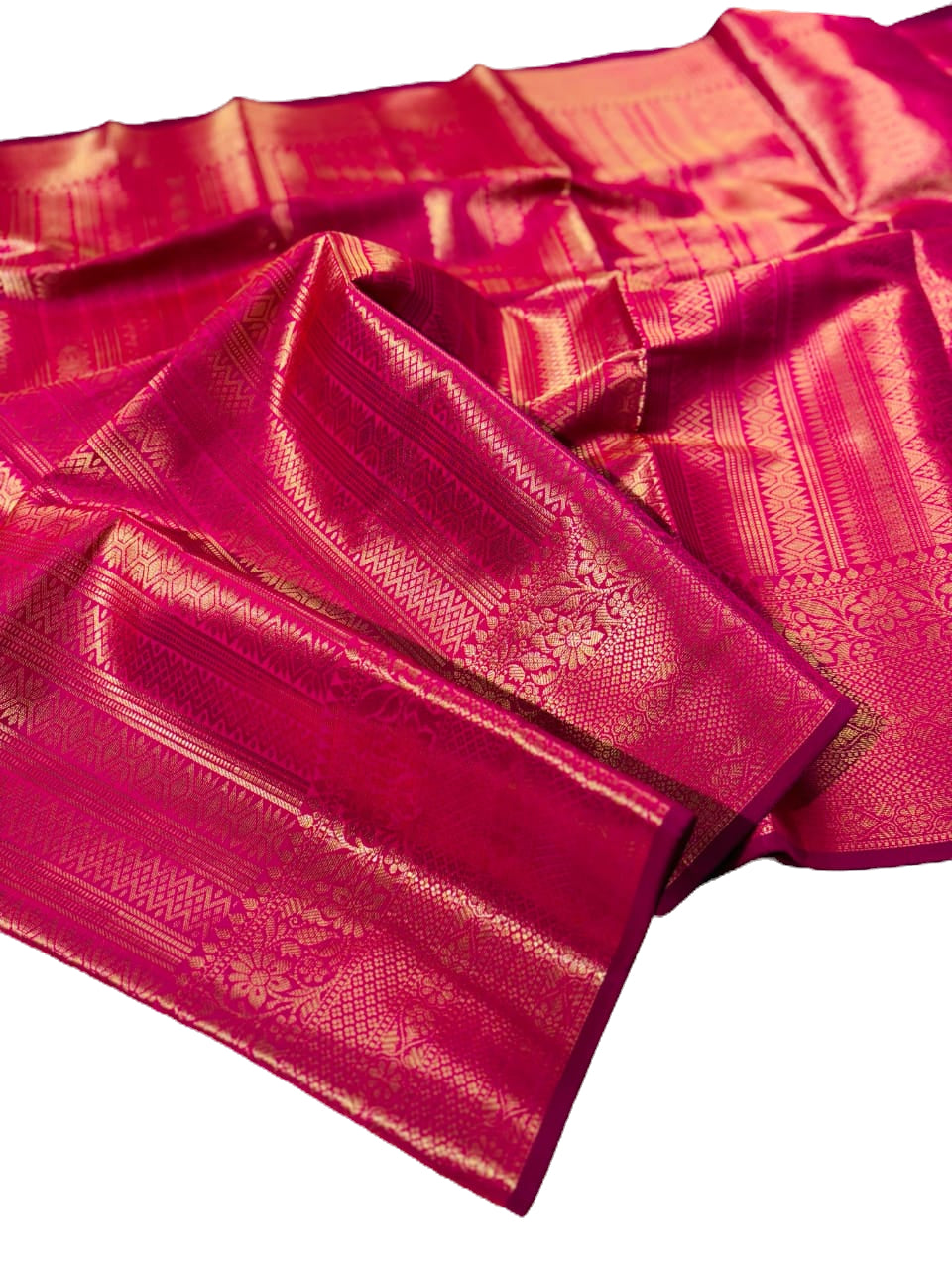 Pink Shade Banarasi Soft Katan Saree With Brocade Blouse Piece