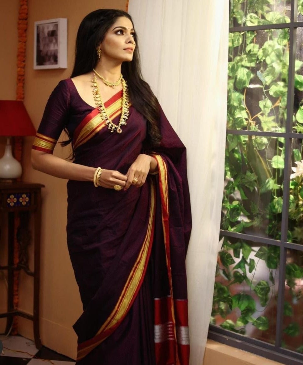 Resham Khun Saree With Blouse Piece