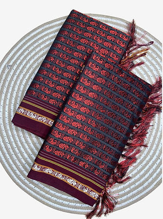 Traditional Culture Border Khan Saree