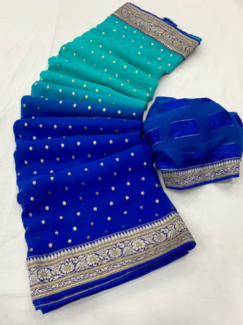 Double Shaded Georgette Saree