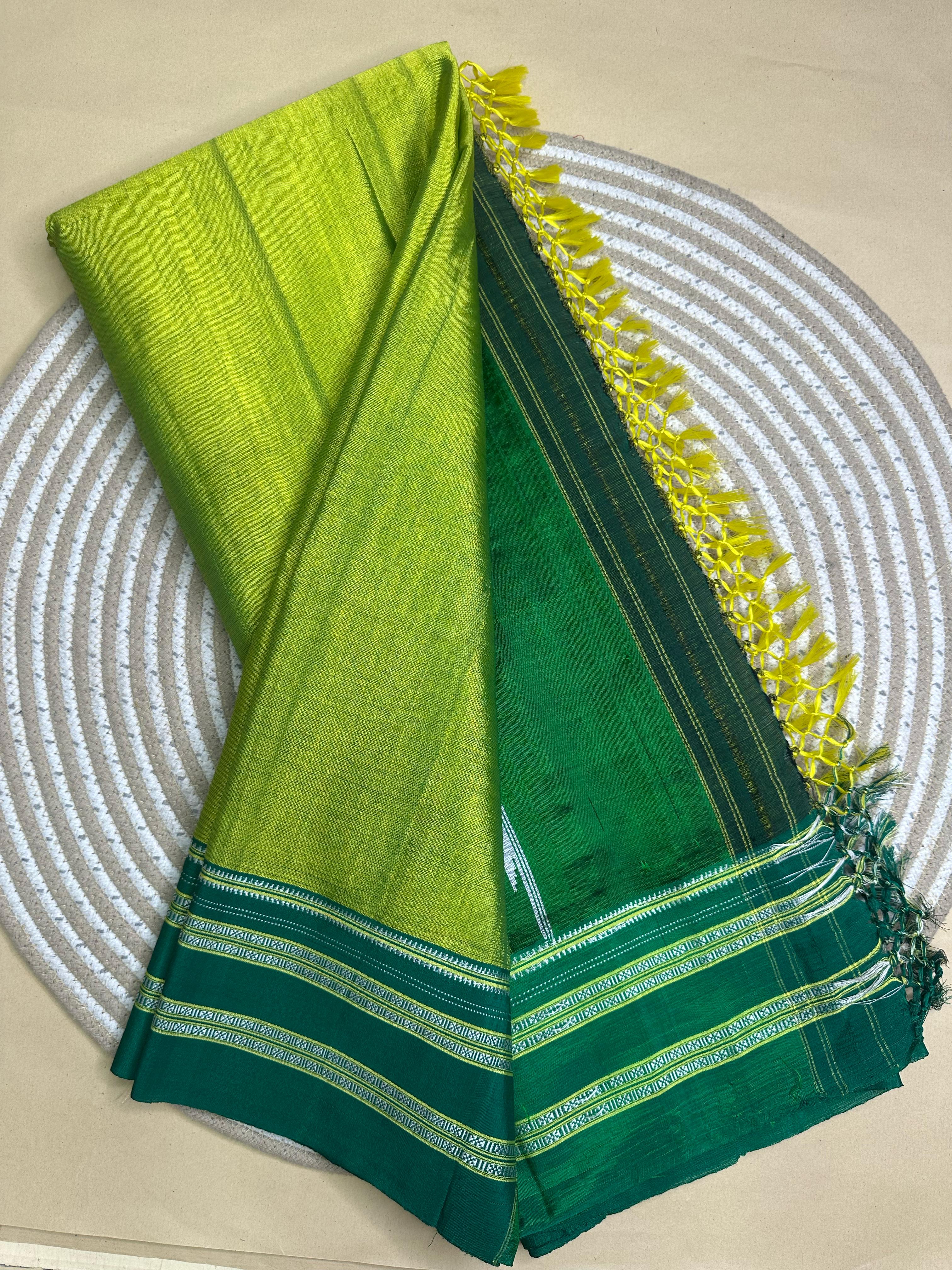 Plain Viscose By Cotton Gayatri Border Saree