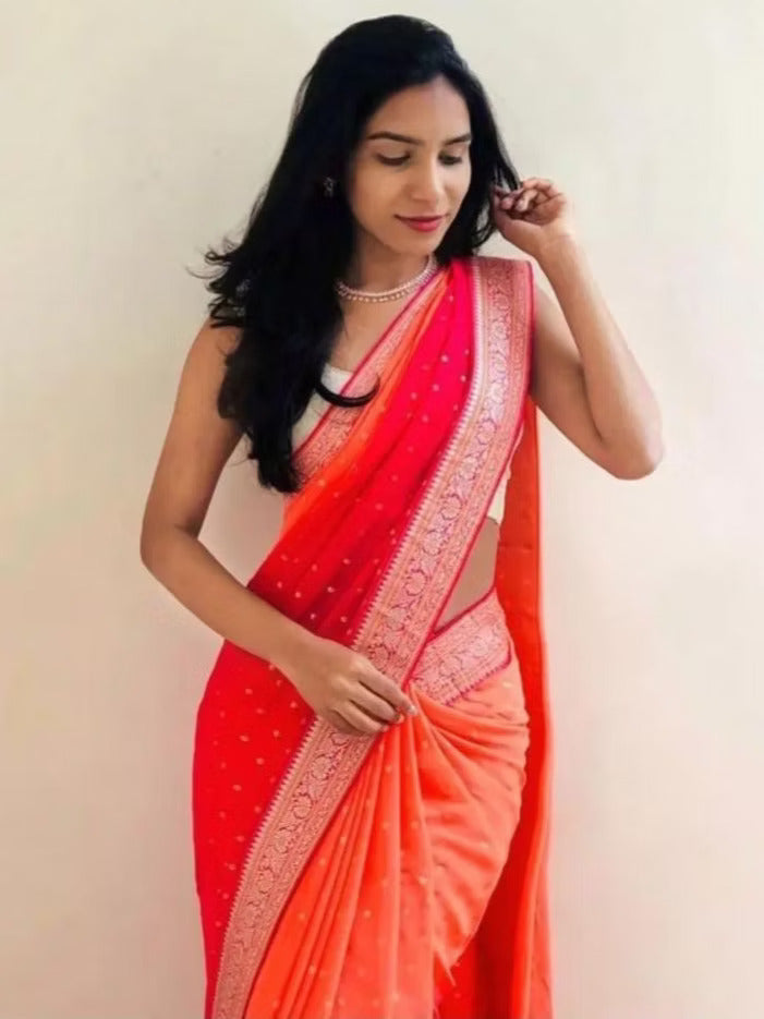 Double Shaded Georgette Saree