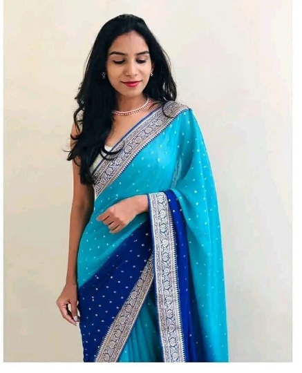 Double Shaded Georgette Saree