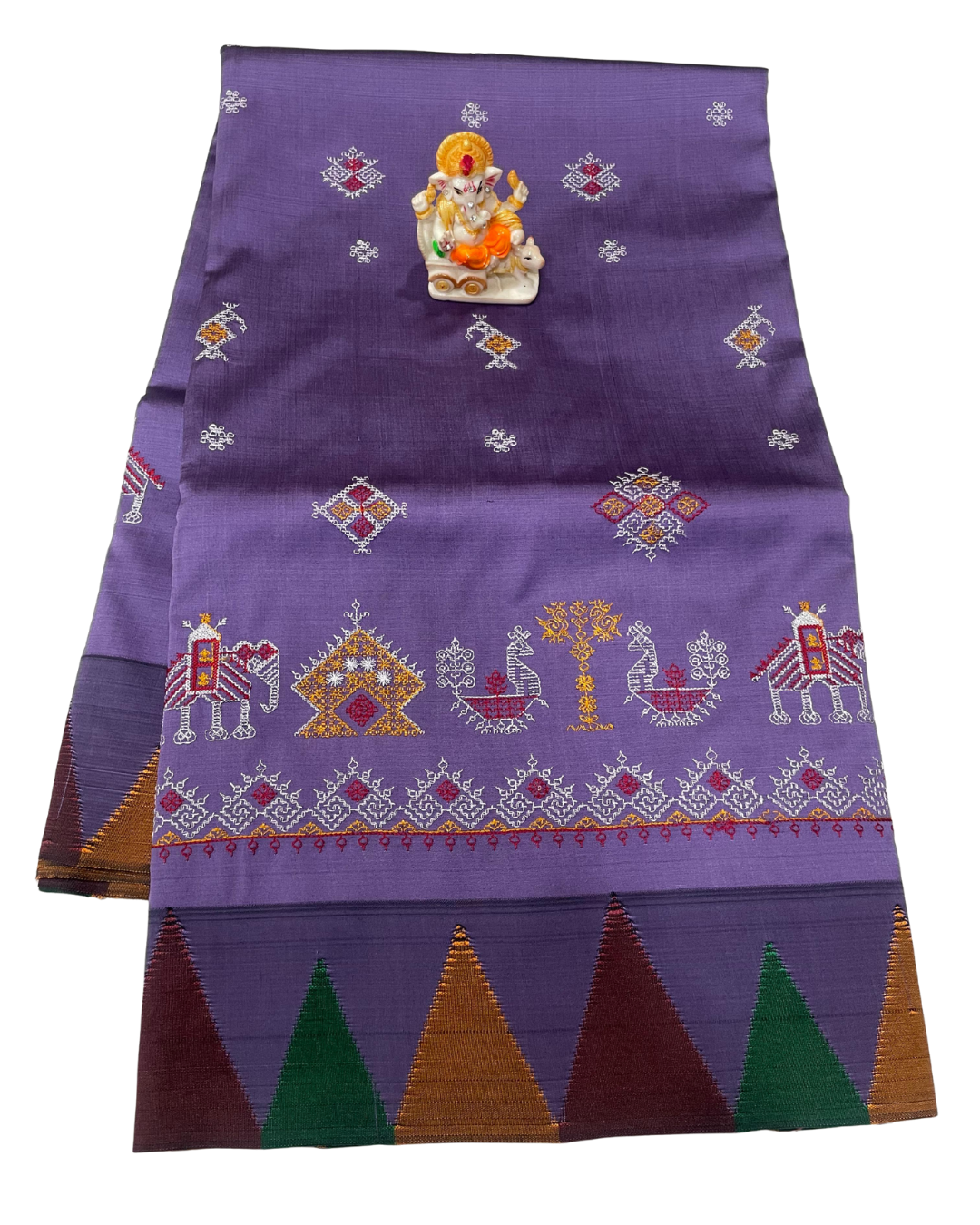 Traditional Kasuti Work Saree | Maharashtrian Silk Embroidery Saree