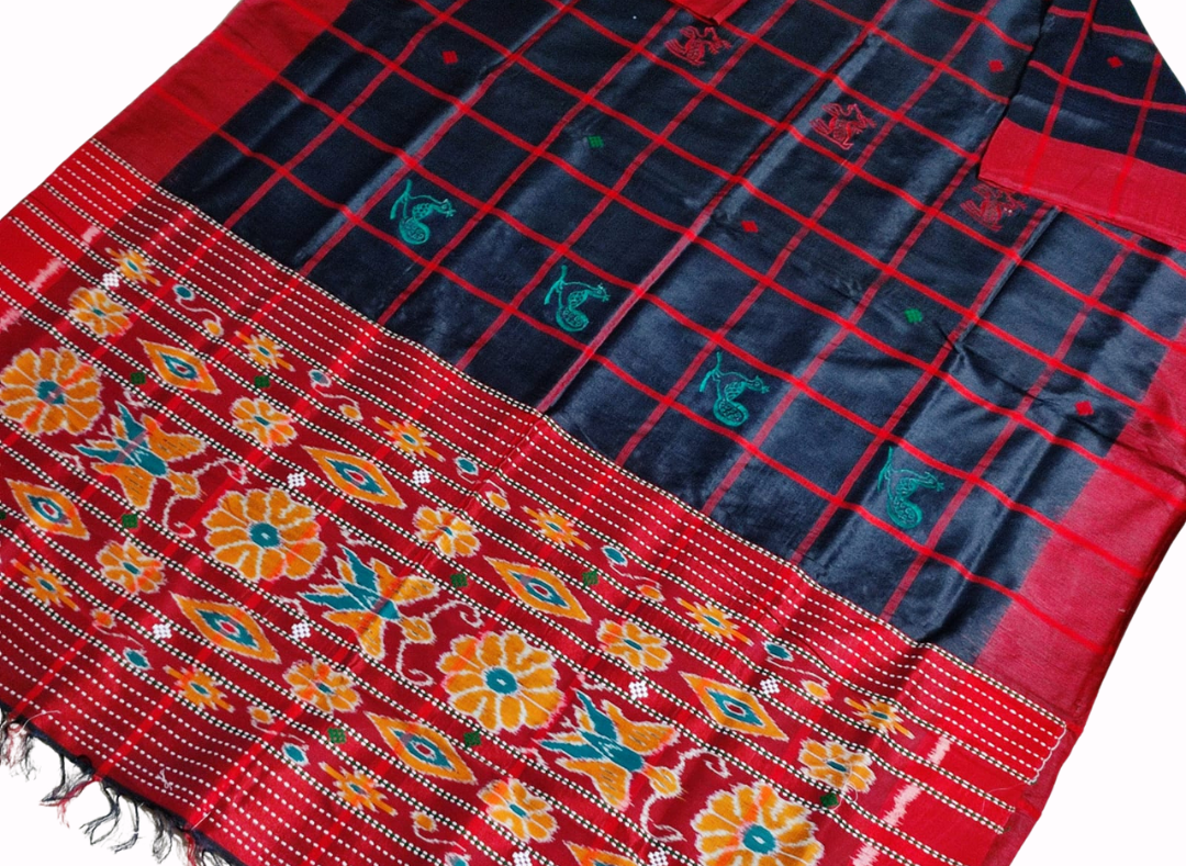 Authentic Handwoven Santali Tribal Pure Tussar Silk Saree
