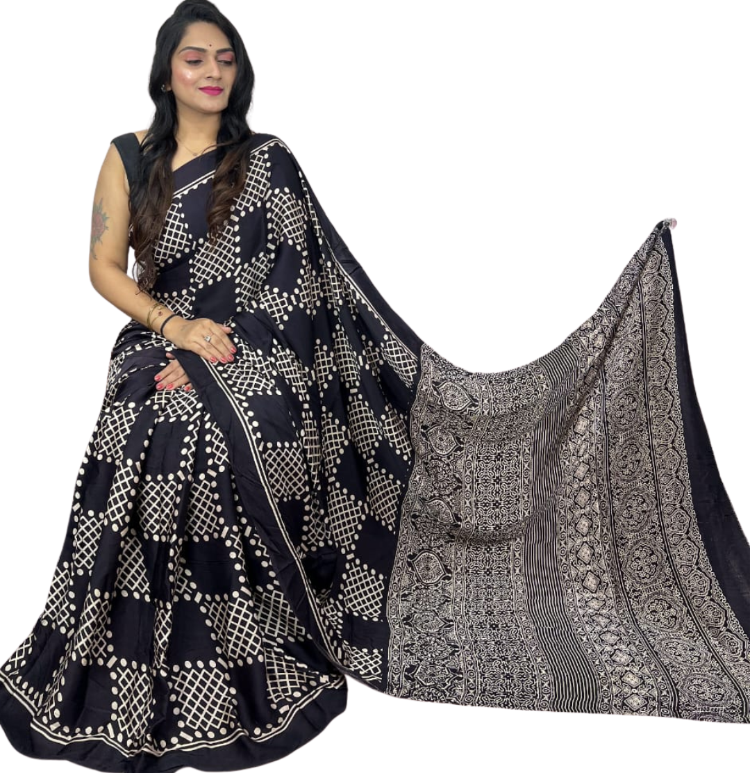 Unique Pure Modal Silk Saree | Natural Vegetable Dyed
