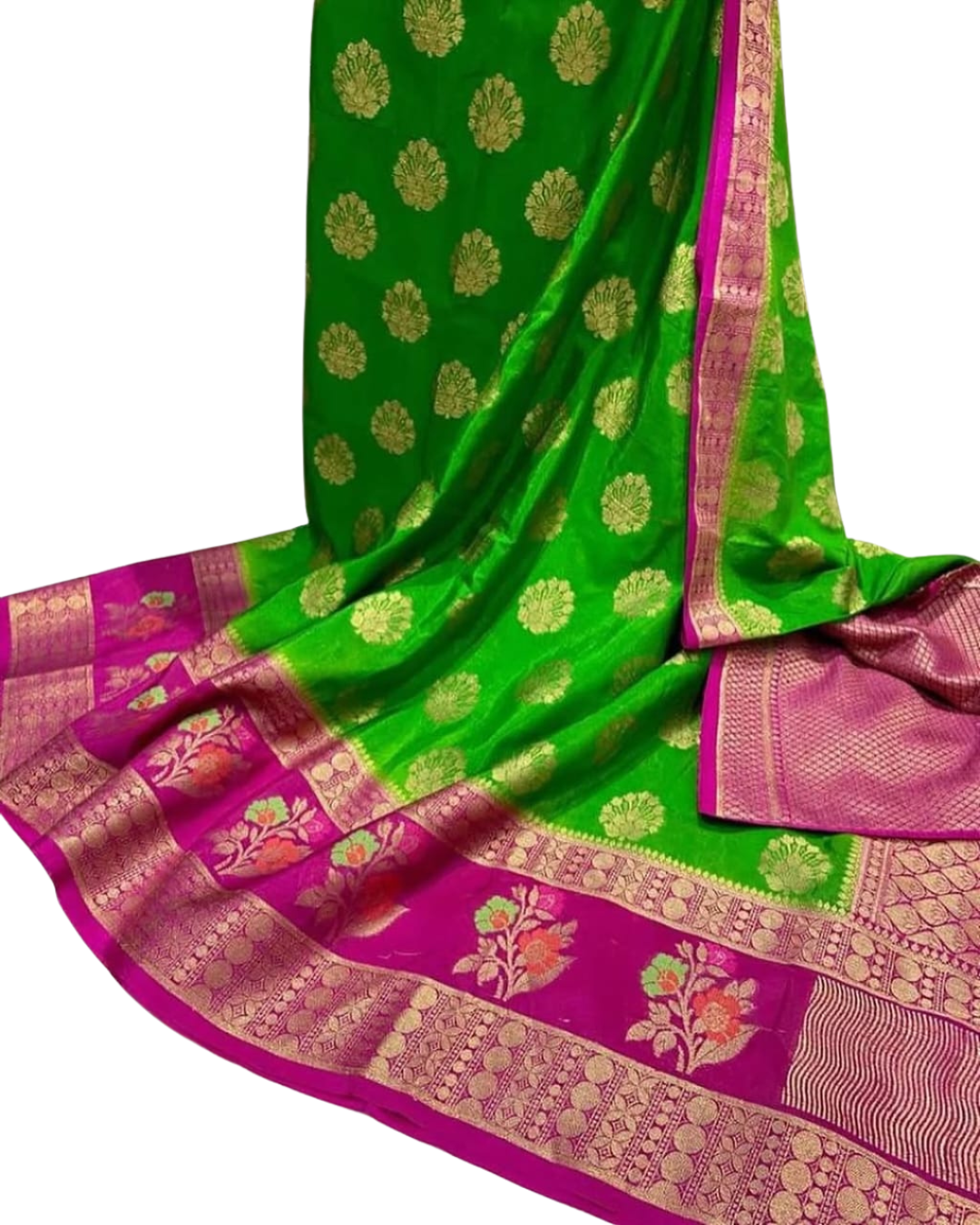 Premium Banarasi Silk Saree with Alfi Mina Border
