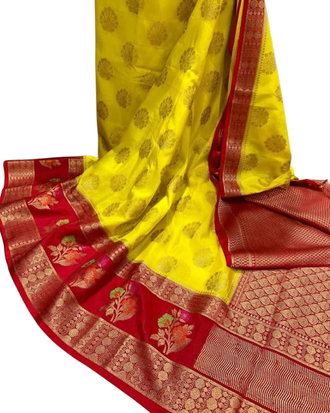 Premium Banarasi Silk Saree with Alfi Mina Border