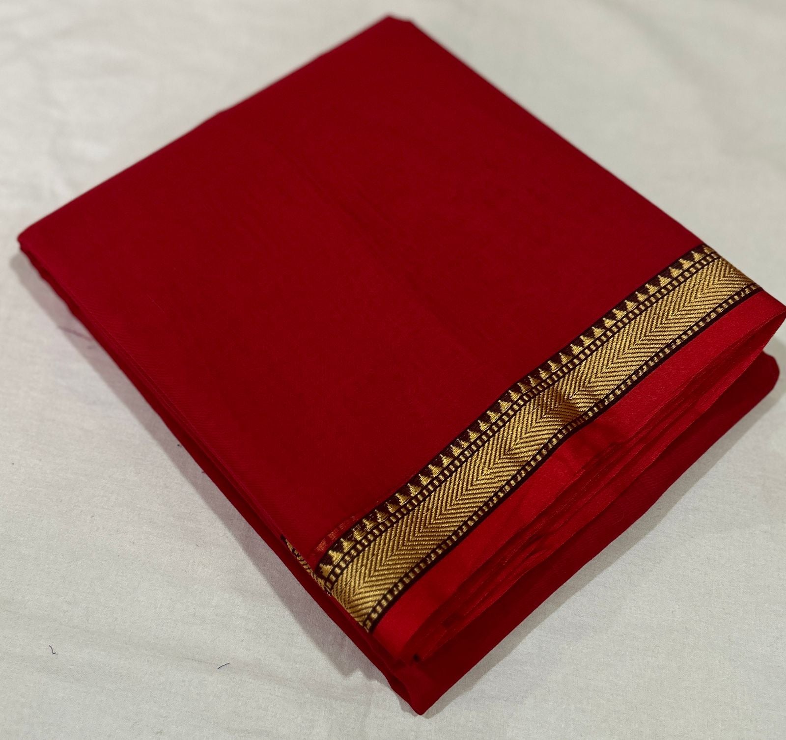Narayanpeth Mercerised Cotton Saree With Classic Varsal Border