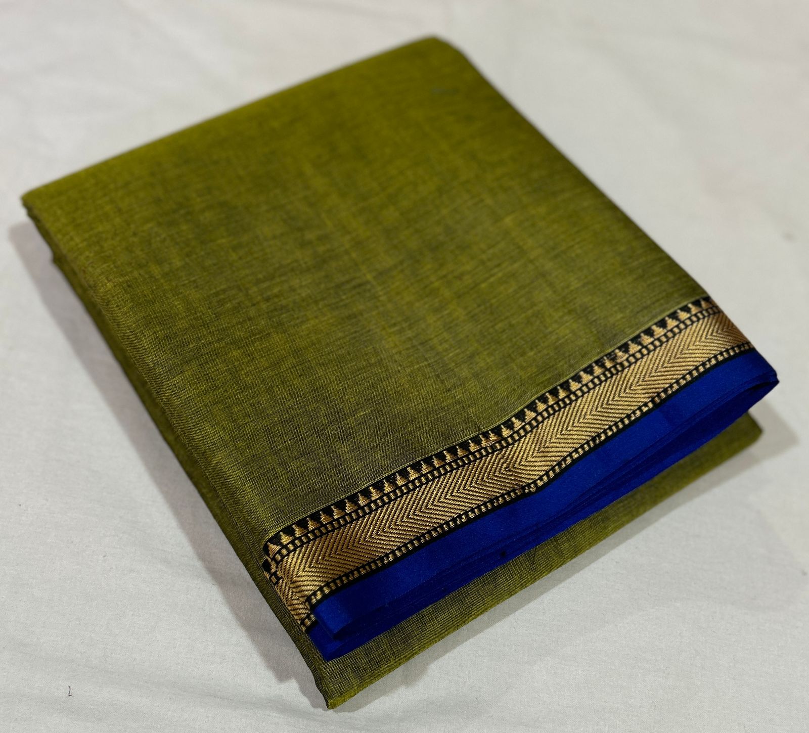 Narayanpeth Mercerised Cotton Saree With Classic Varsal Border