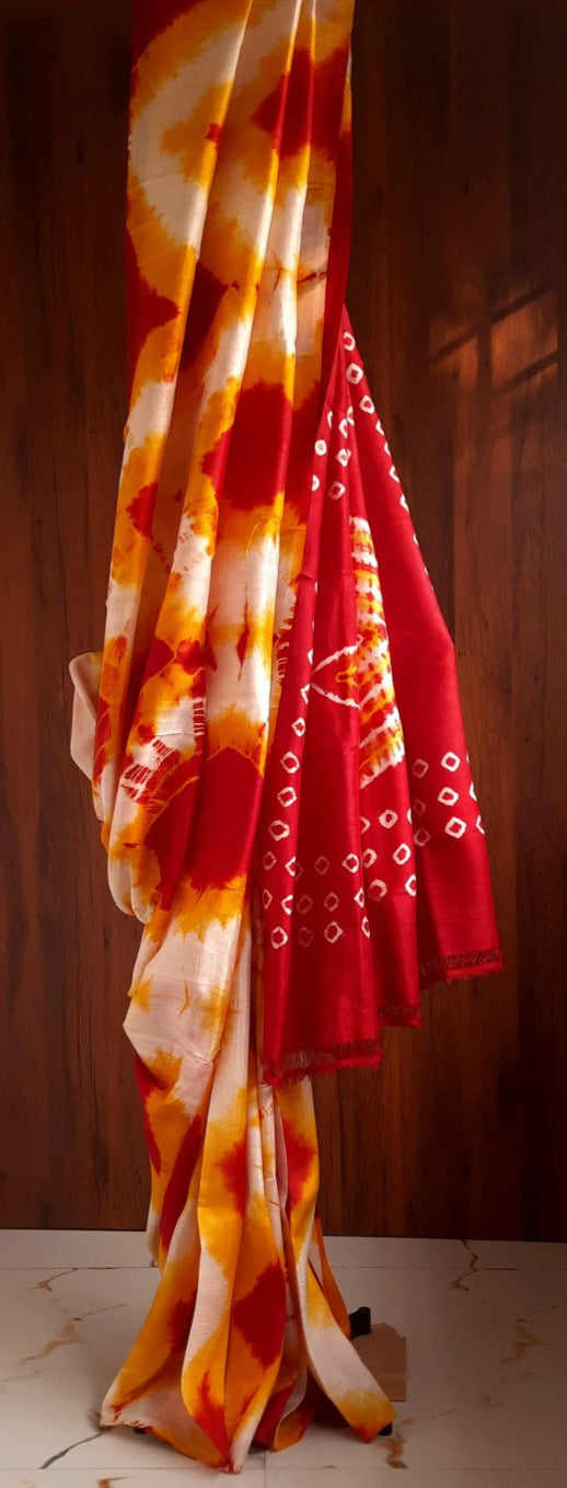 3-Ply Shibori Pure Murshidabad Silk Saree