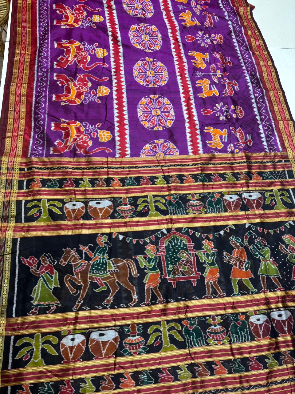 Exclusive Handloom Nabakothi Khandua Bandha Silk Saree