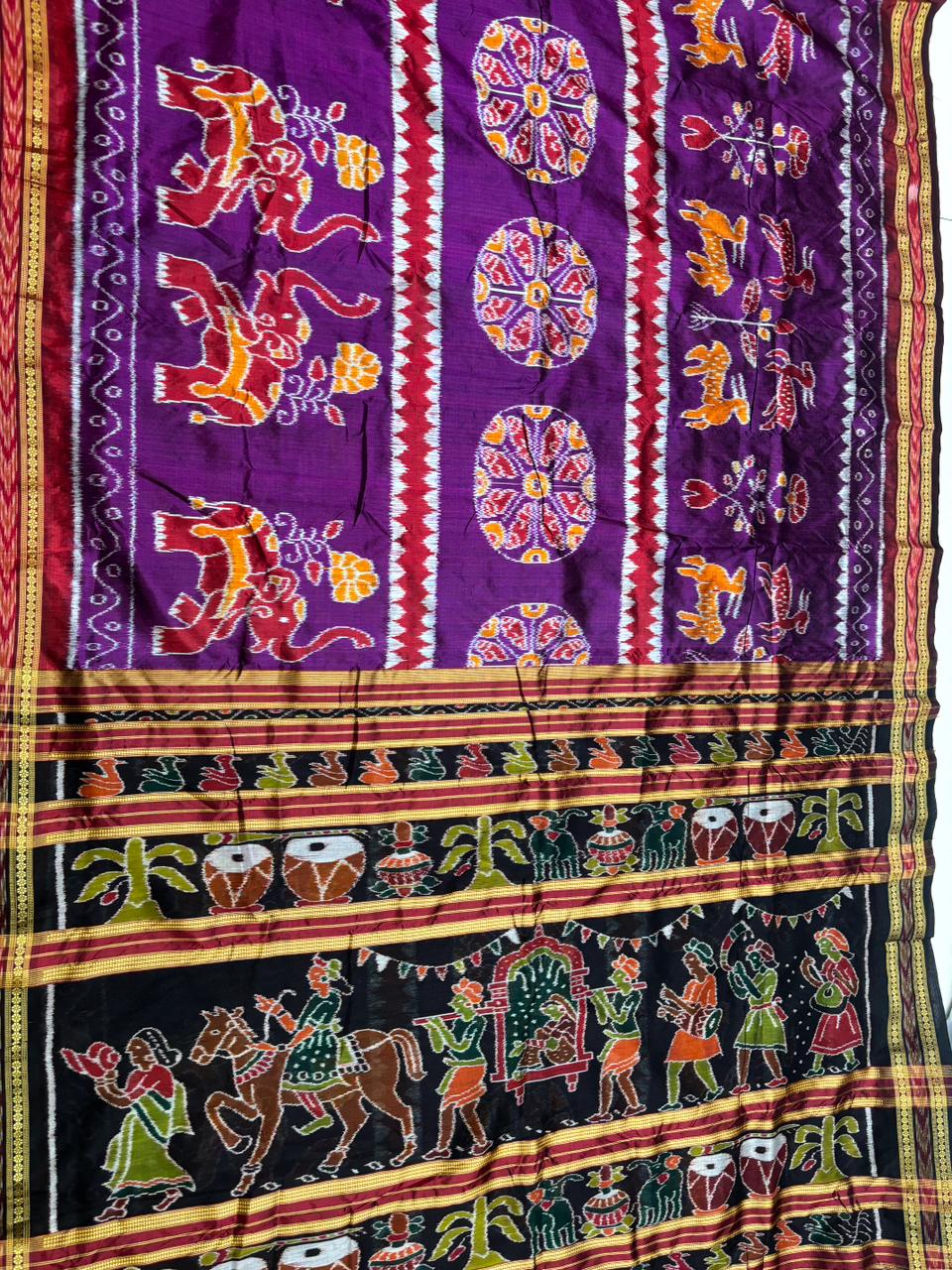 Exclusive Handloom Nabakothi Khandua Bandha Silk Saree