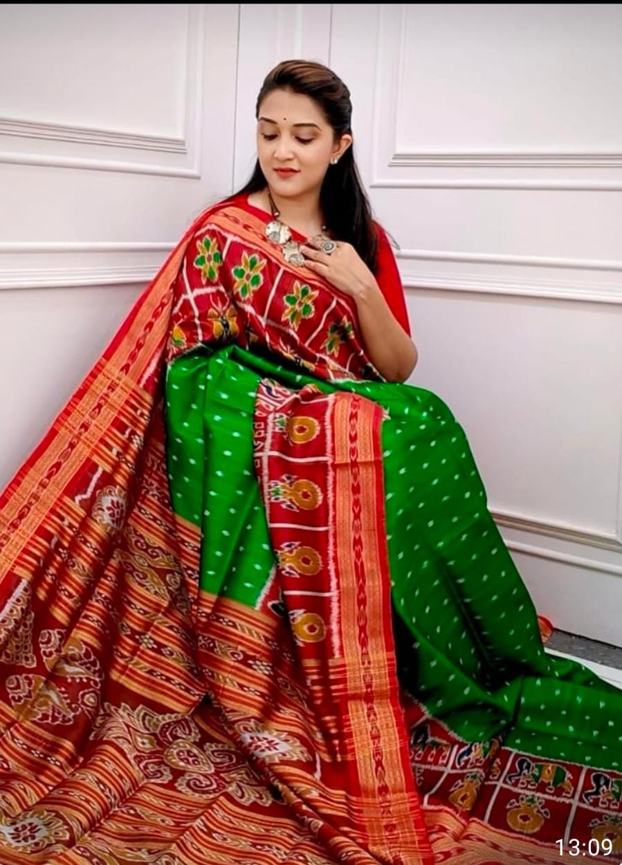 Special Design Khandua Silk (Pata) Saree – Authentic Handloom from Odisha