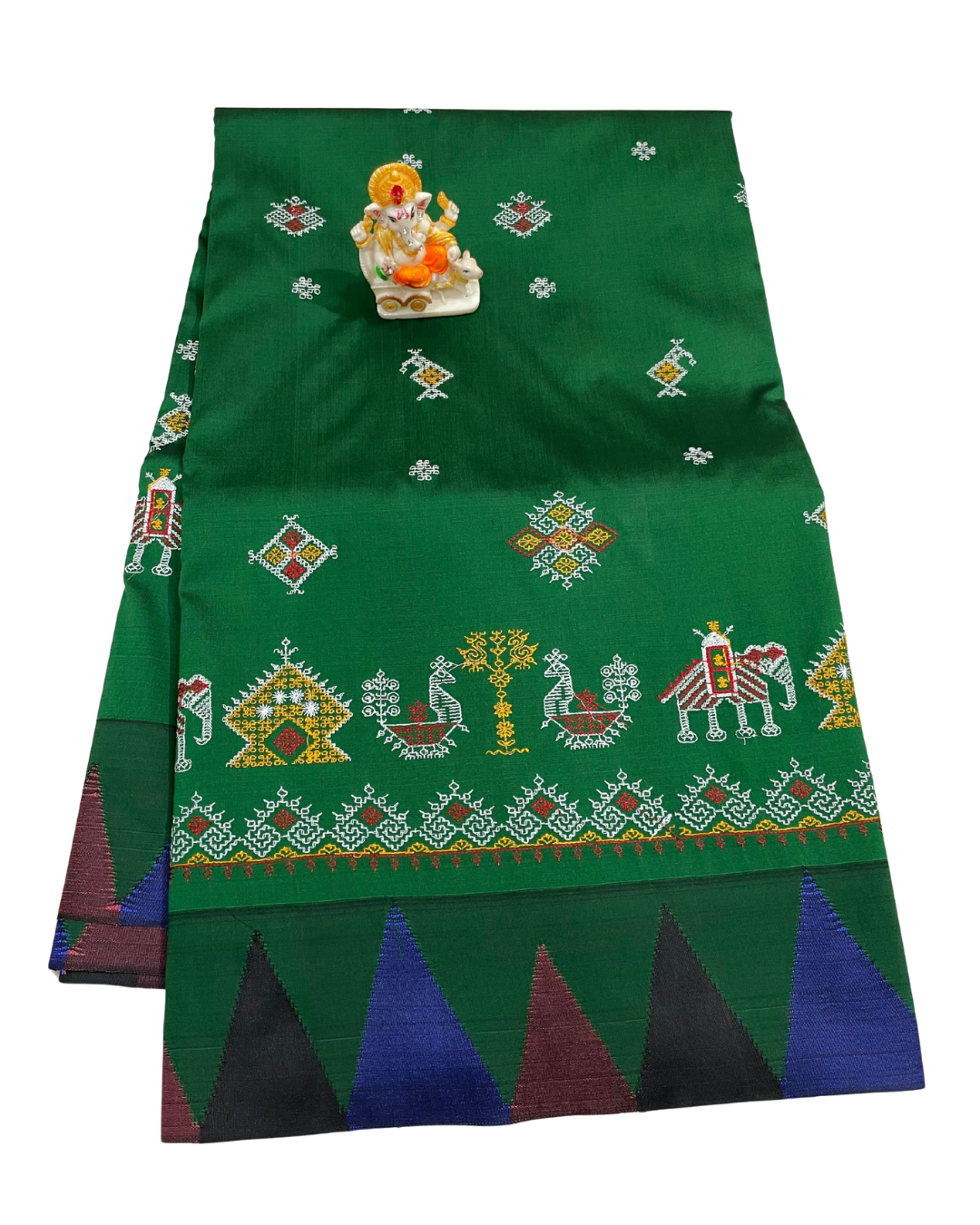 Traditional Kasuti Work Saree | Maharashtrian Silk Embroidery Saree
