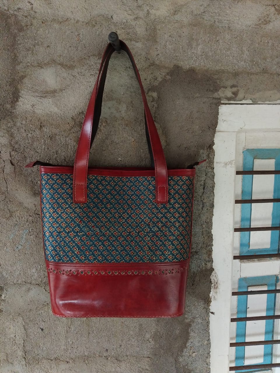 Authentic Handcrafted Kutch Embroidery Work Pure Leather Bag