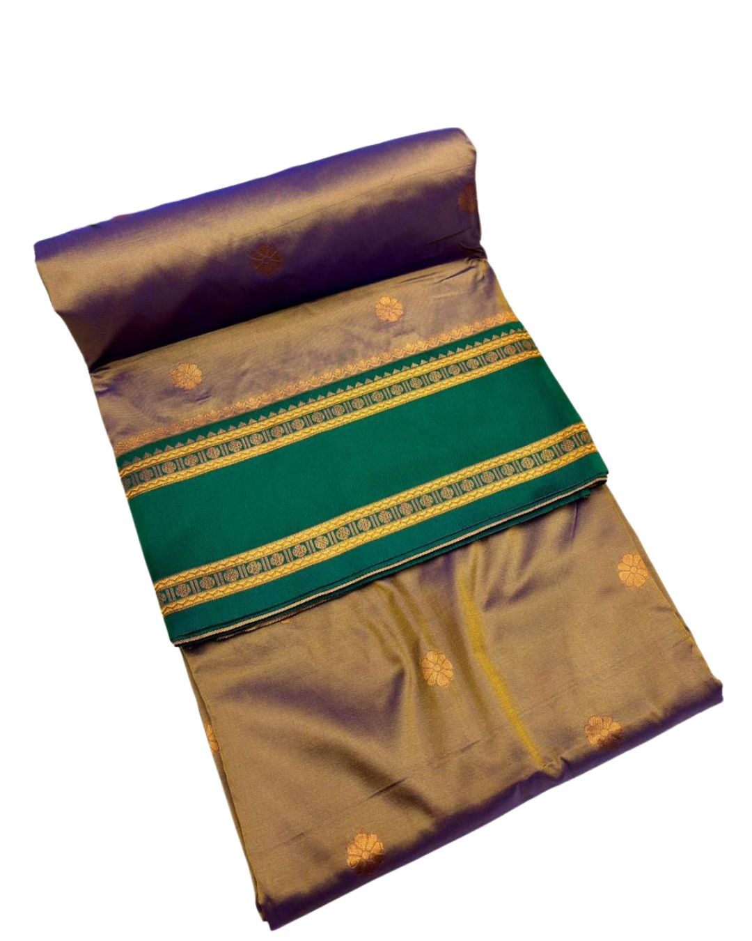 Green & Gold Traditional Maharashtrian Silk Saree
