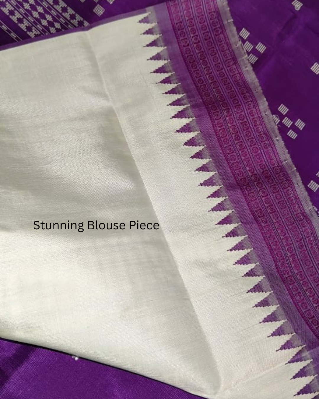 Royal Purple Berhampuri Double Pallu Silk Saree