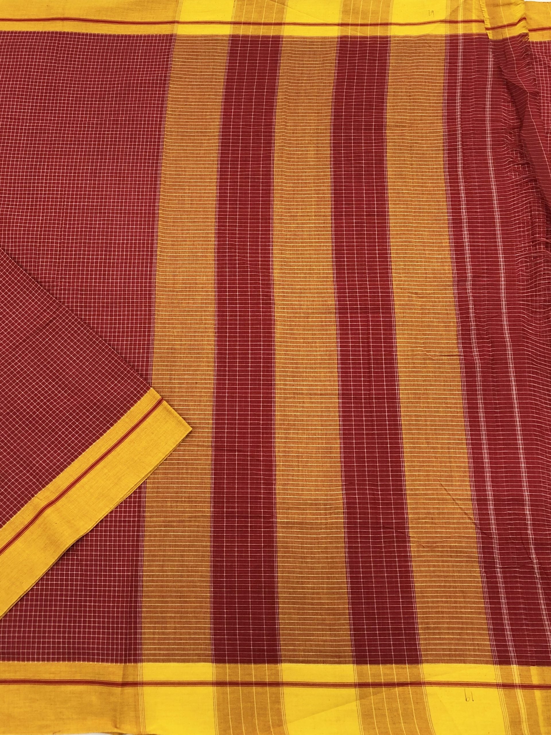 Patteda Anchu Pure Cotton Handloom Saree – Elegant Workwear Saree