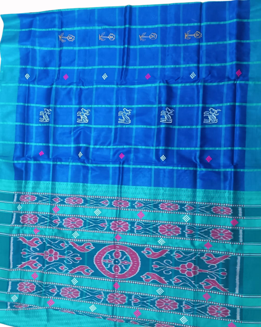 Handwoven Santali Tribal Tussar Silk Saree
