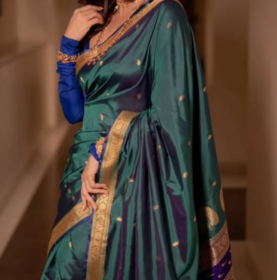 Pure Silk Paithani Saree from Maharashtra – Traditional Indian Luxury