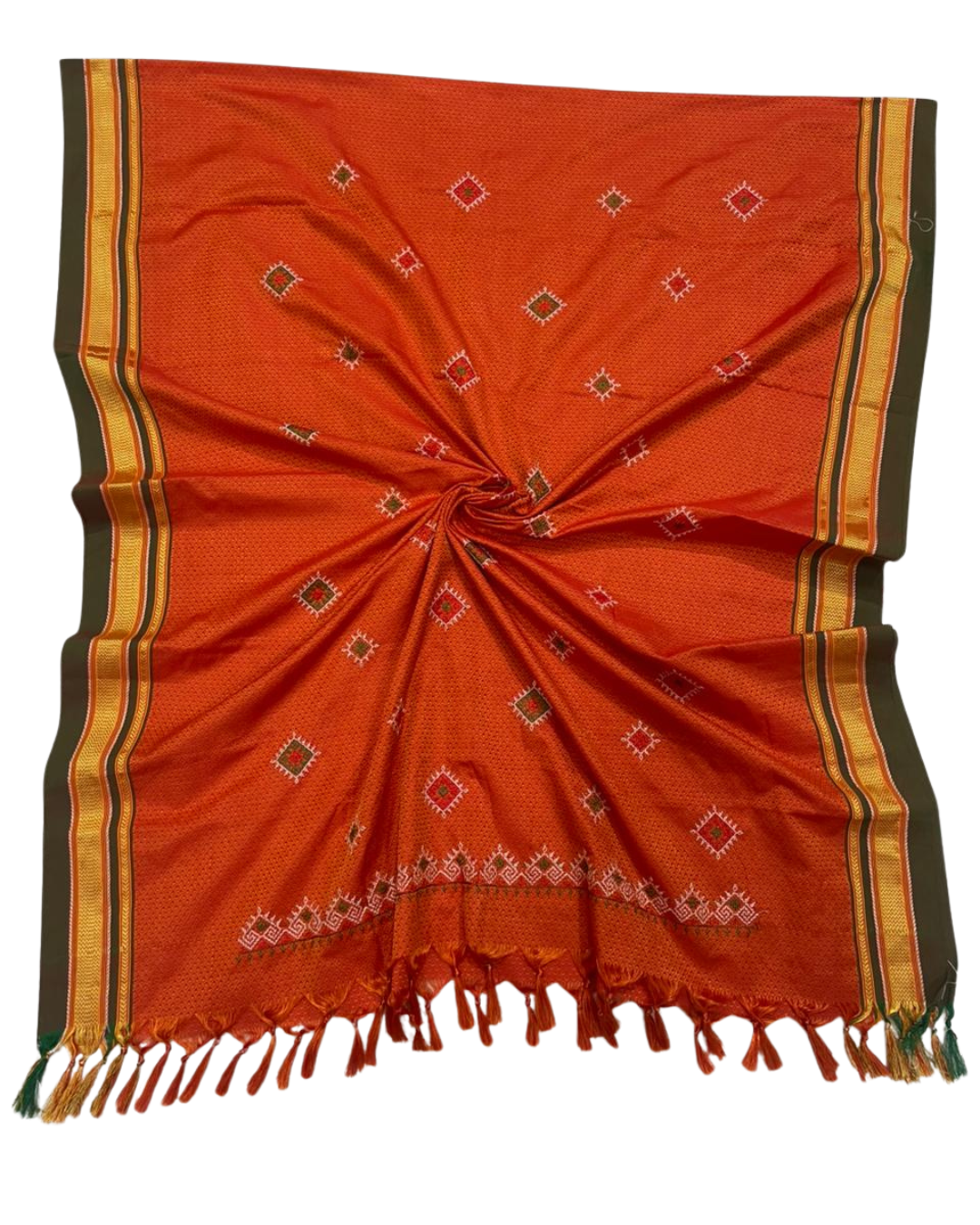 Customise Resham Khun Dupatta with Kasuti Work