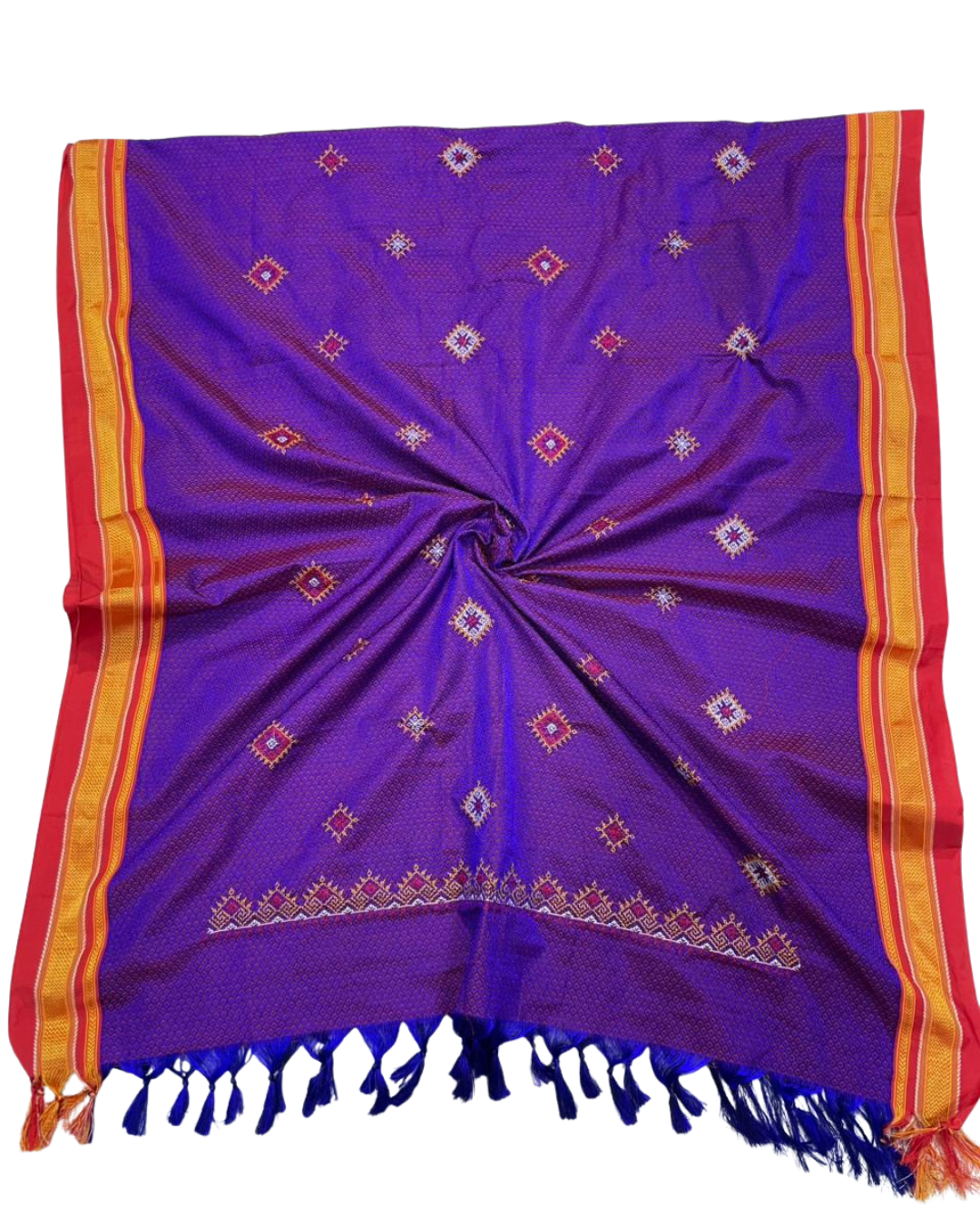 Customise Resham Khun Dupatta with Kasuti Work