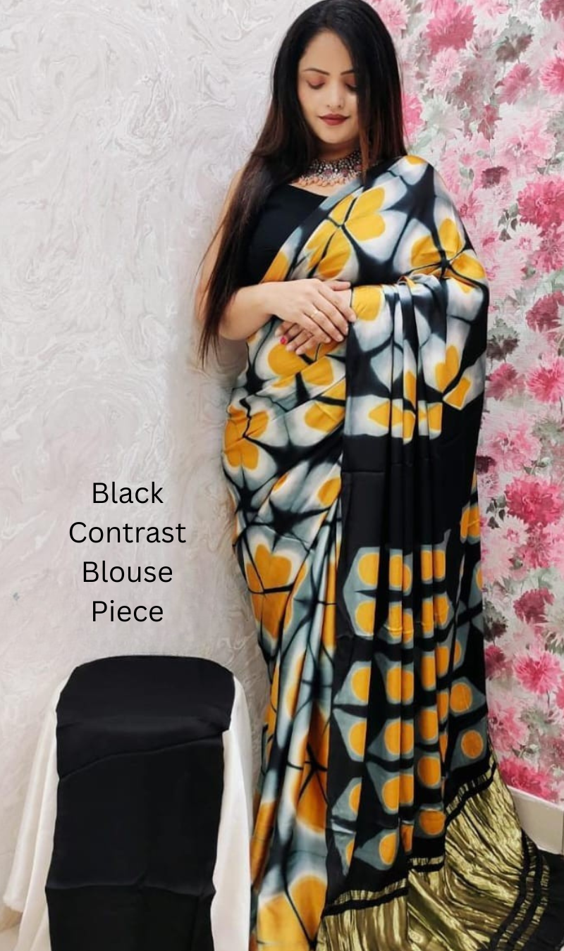 Pure Modal Silk Tissue Pallu Saree