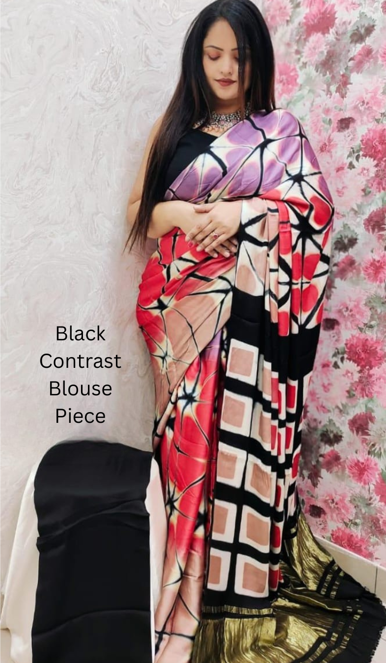 Pure Modal Silk Tissue Pallu Saree