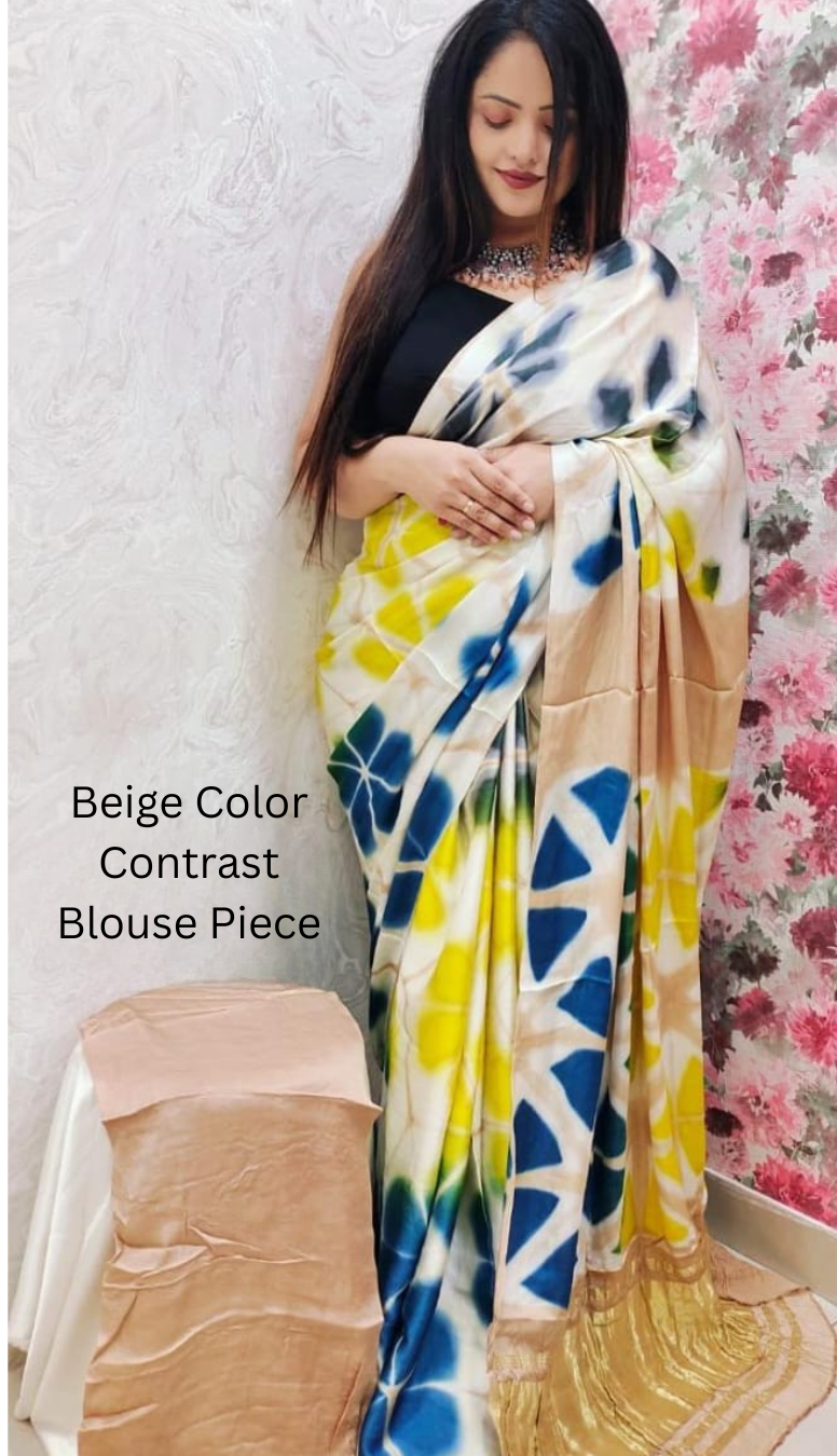 Pure Modal Silk Tissue Pallu Saree