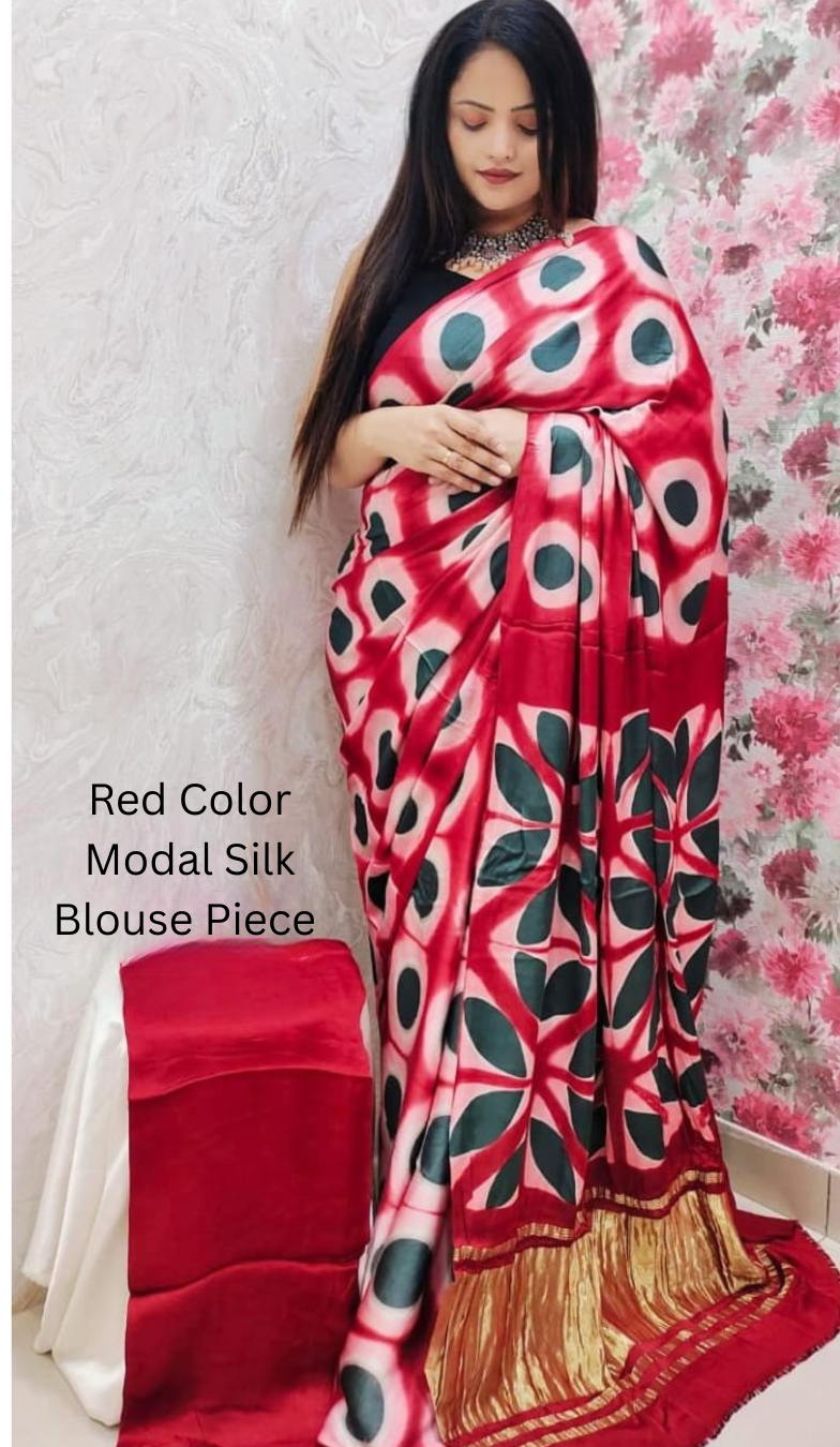 Pure Modal Silk Tissue Pallu Saree