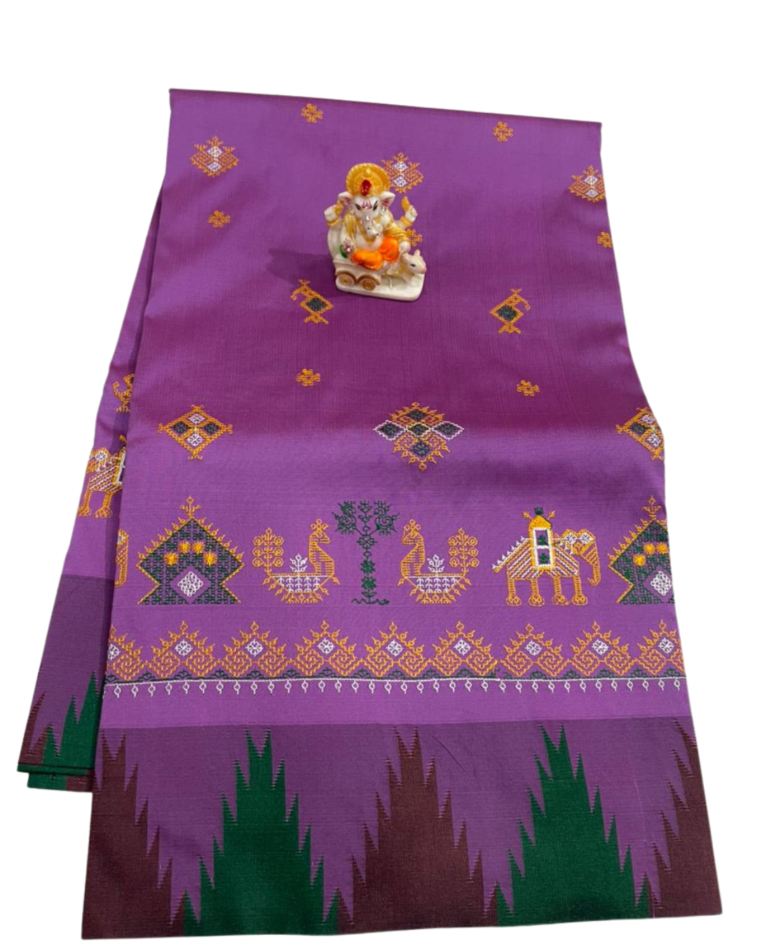 New Arrival Catlon Silk Kasuti Embroidery Saree