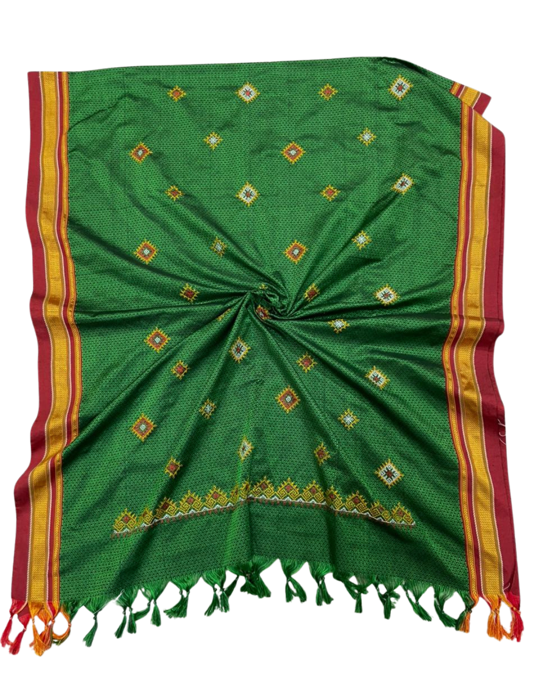 Customise Resham Khun Dupatta with Kasuti Work