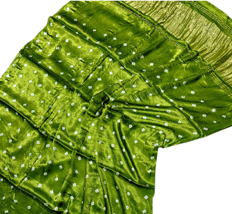 Pure Ajrakh Modal Gajji Silk Saree with Tissue Pallu | Hand Block Printed Natural Colour Saree