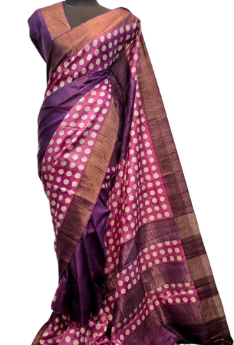 Pure Tussar Silk Handloom Saree from Chhattisgarh