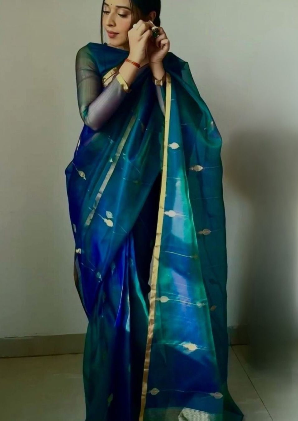 Authentic Handloom Chanderi Silk Sarees - Traditional Pattu