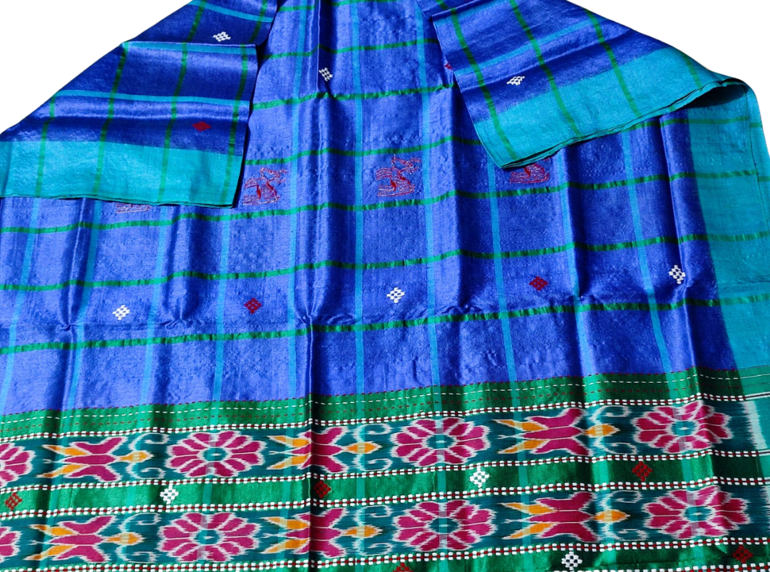 Handwoven Santali Tribal Tussar Silk Saree