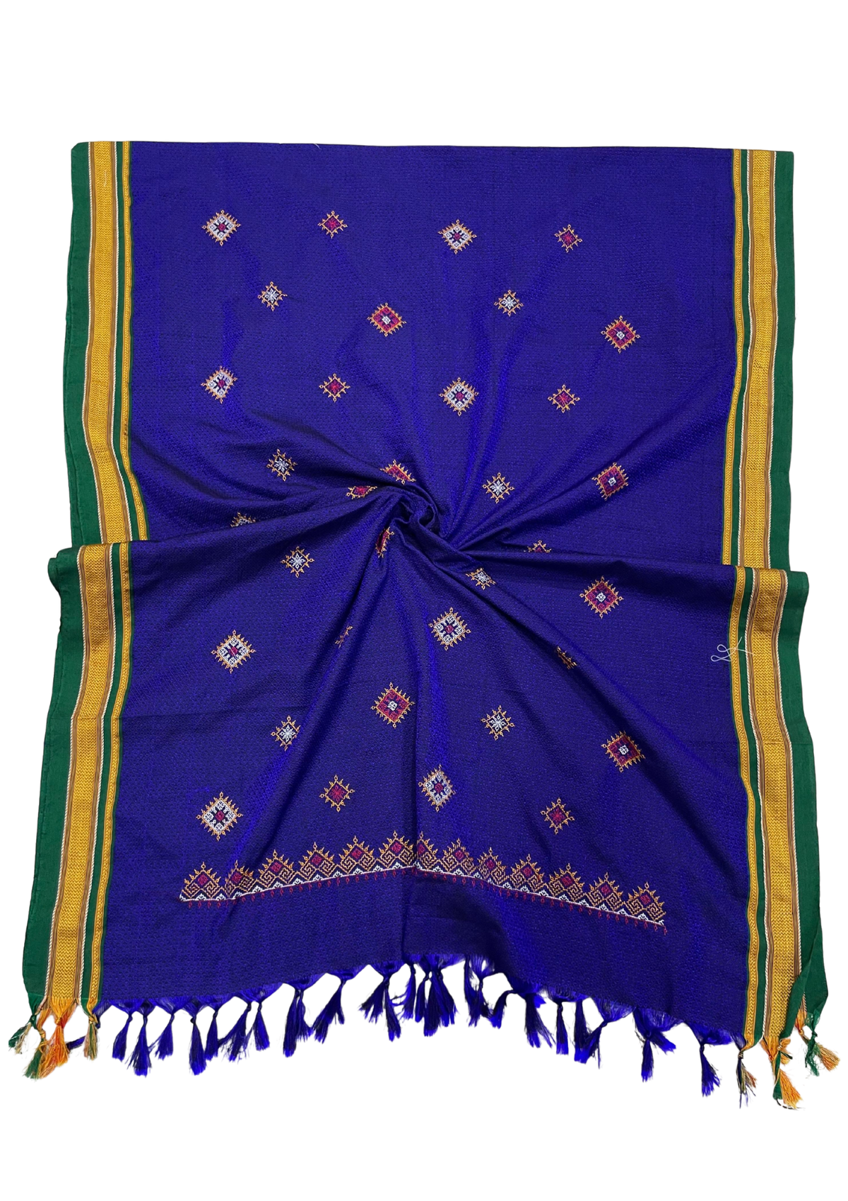 Customise Pure Resham Khun Dupatta with Kasuti Work