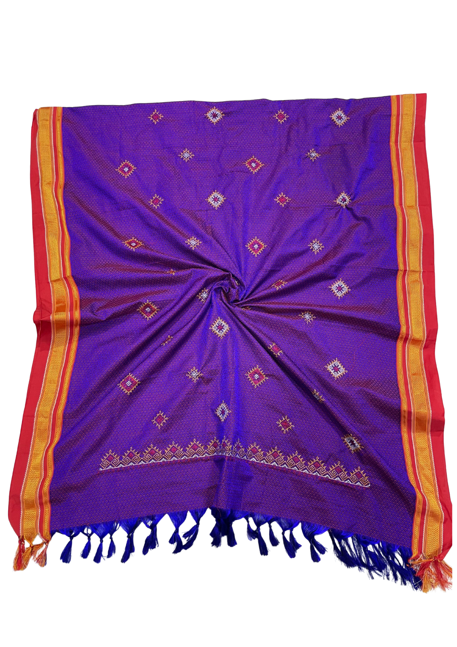 Customise Pure Resham Khun Dupatta with Kasuti Work