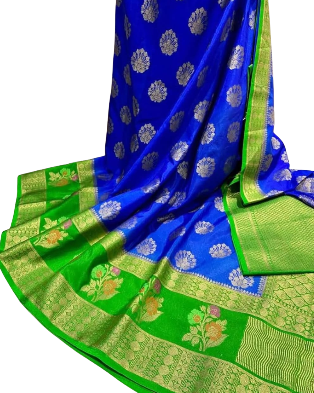 Premium Banarasi Silk Saree with Alfi Mina Border