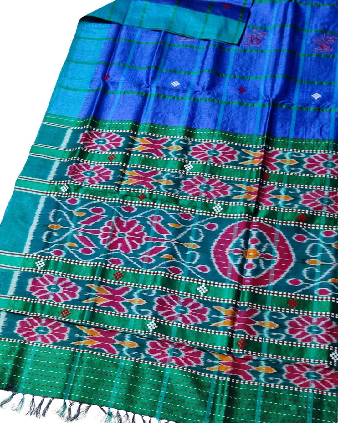Handwoven Santali Tribal Tussar Silk Saree