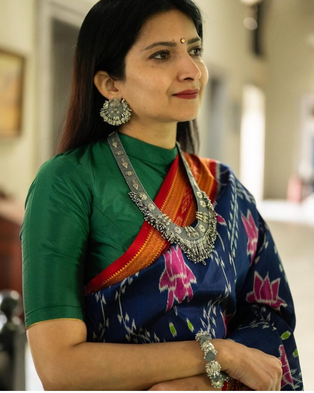 Handloom Khandua Mulberry Silk (Pata) Saree – Padmavali Moti
