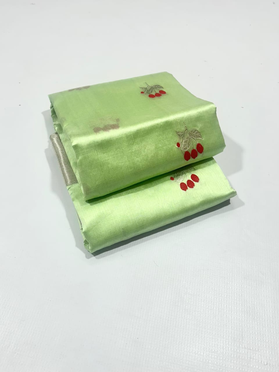 Pastel Pattu Silk Chanderi Saree