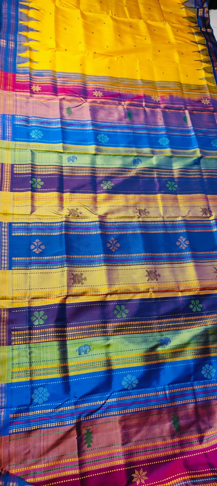 Exclusive Berhampuri Double Pallu Silk Saree