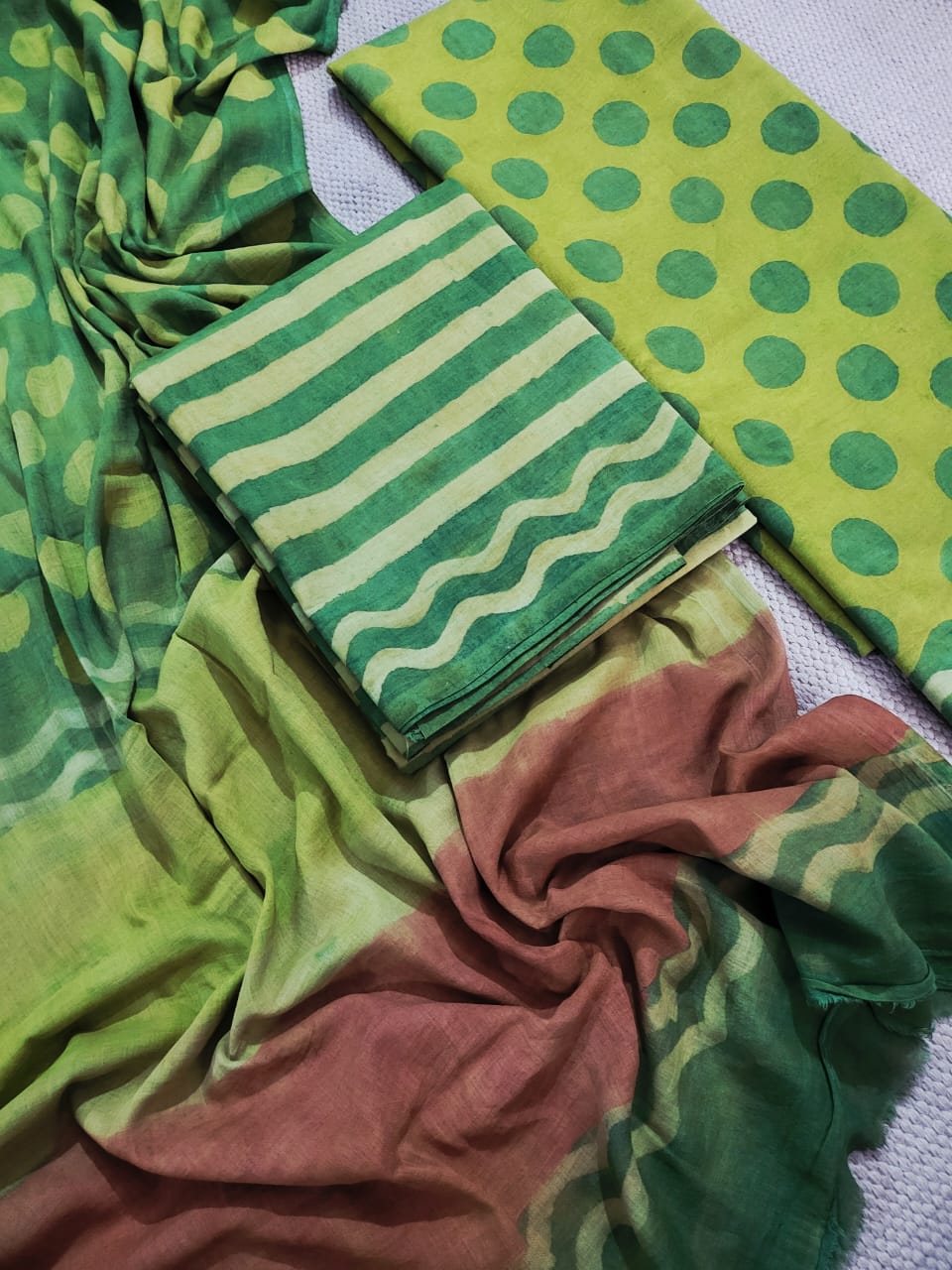 Naturally Dyed Pure Cotton Ajrakh Suit Set
