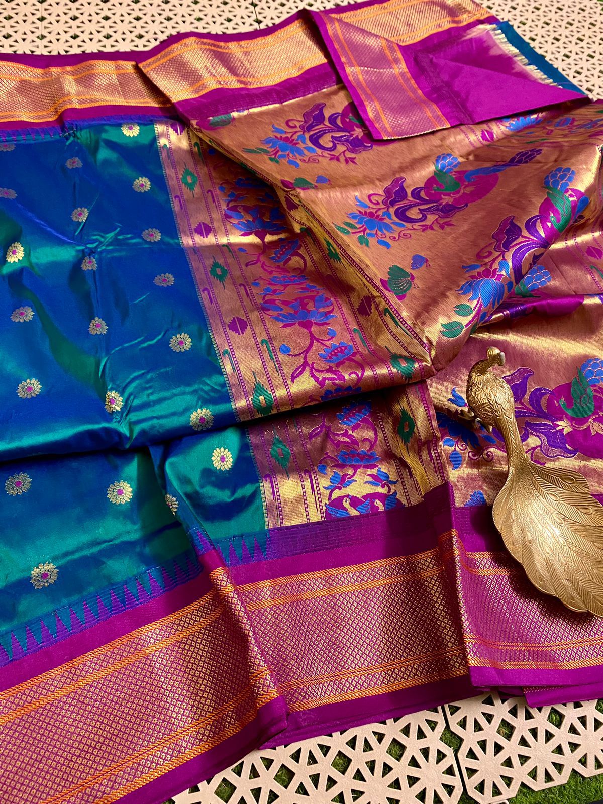 Pure Handloom Narayanpet Pattu Saree